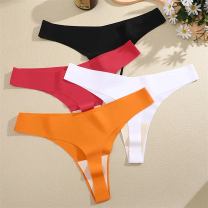 7-Piece Seamless Ice Silk Panties Set for Women