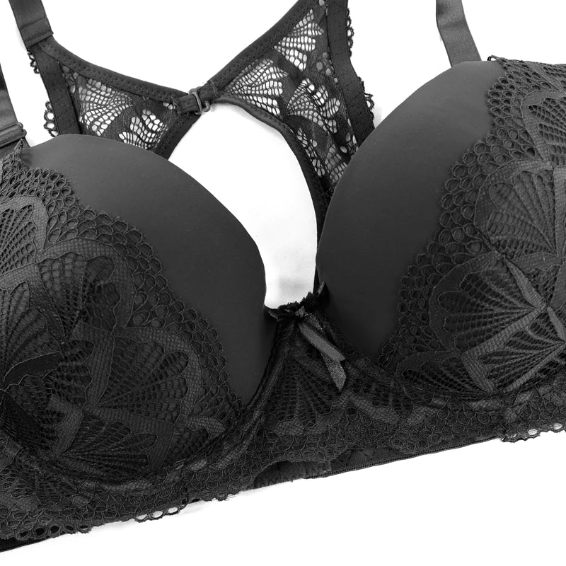 Beauwear Racer Back Lace Bras for Women Plus Size Molded Cup Bra Underwire Bra no Pad