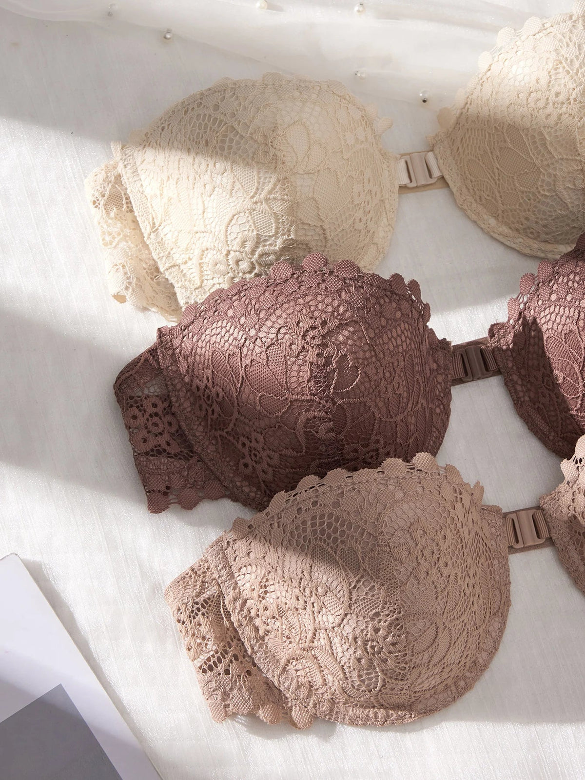 3Pcs Thin Cup Strapless Women&
