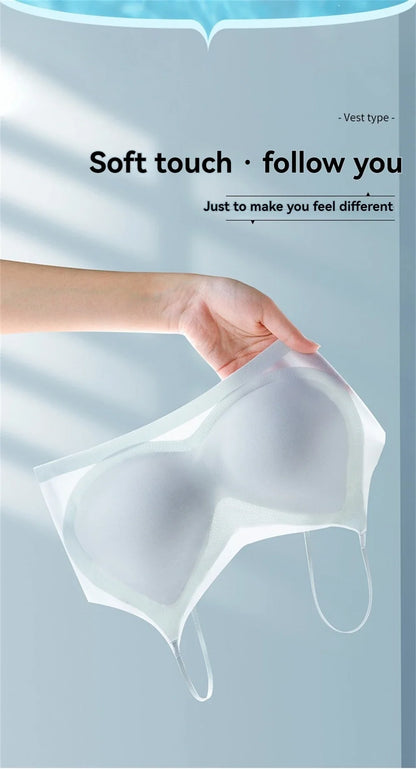 Ultra-Thin Breathable Ice Silk Top Bra Women&