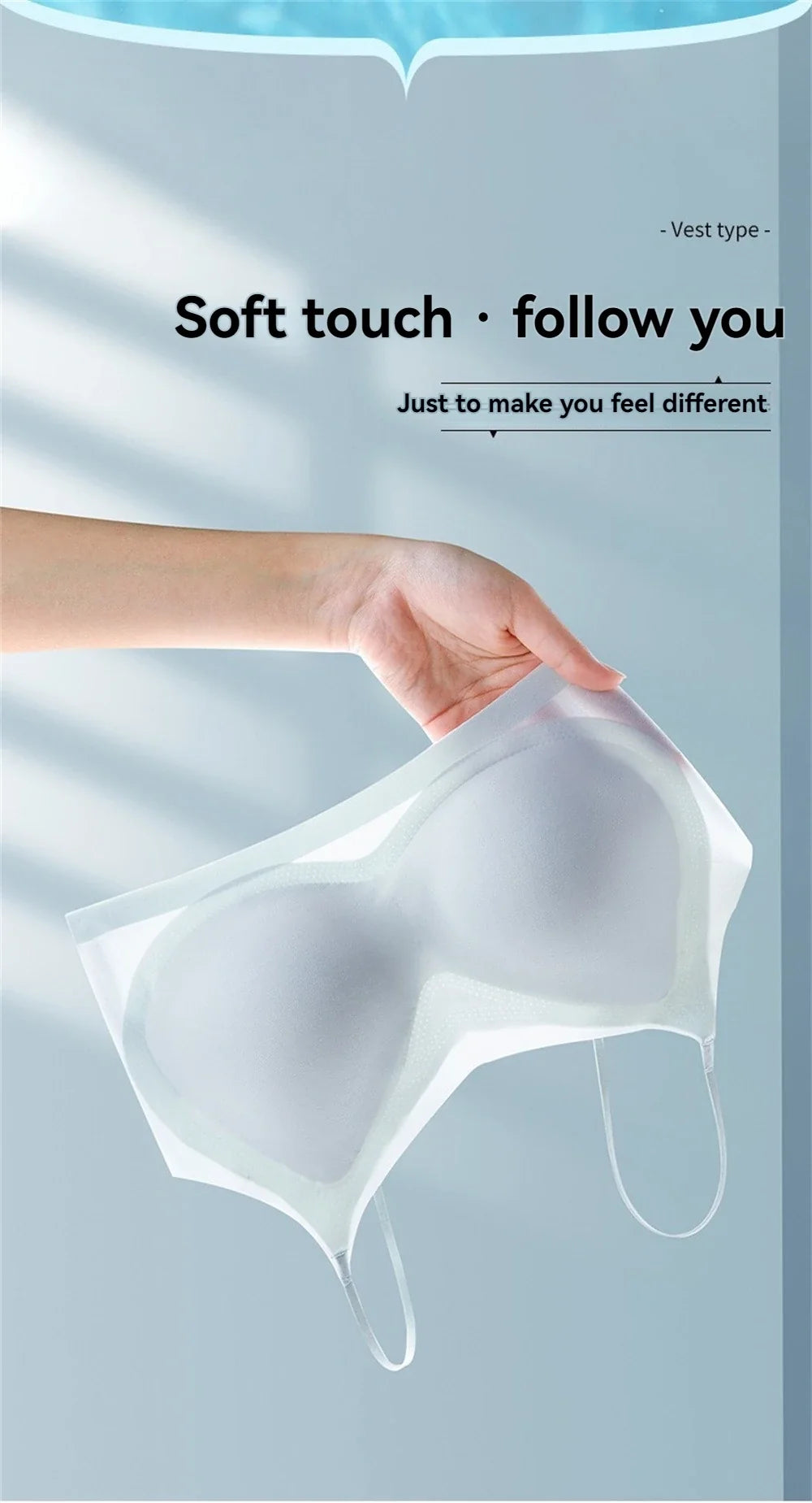 Ultra-Thin Breathable Ice Silk Top Bra Women&