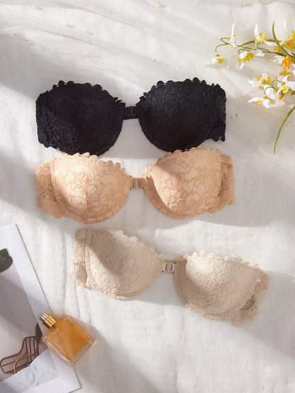 3Pcs Thin Cup Strapless Women&