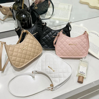 Other Ladies Retro Shoulder Bag Crossbody Half Moon PU Leather - PU Exterior With Polyester Lining