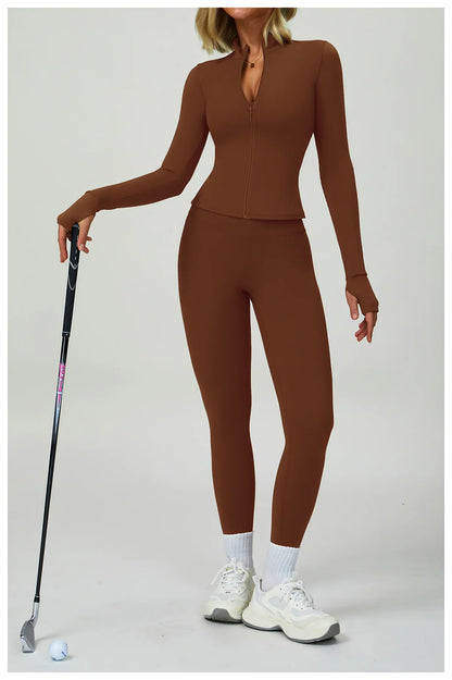2/3-Piece Activewear Set – Sports Bra &amp; High Waist Leggings