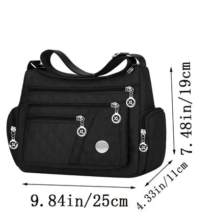 Brandless Square Crossbody Bag For Men And Women Oxford Style Nylon Shoulder Bag