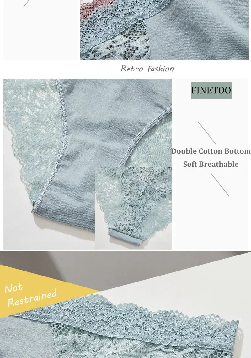 Premium Seamless Lace Briefs for Women – 3-Piece Set
