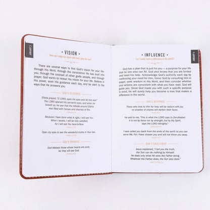 One Minute with God for Men 365 Devotions, Brown Faux Leather Flexcove Books