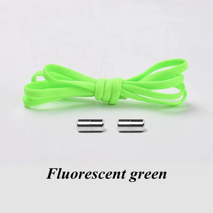 1Pair No tie Shoelaces Round Elastic Shoe Laces For Kids and Adult Sneakers Shoelace Quick Lazy Laces 21 Color Shoestrings