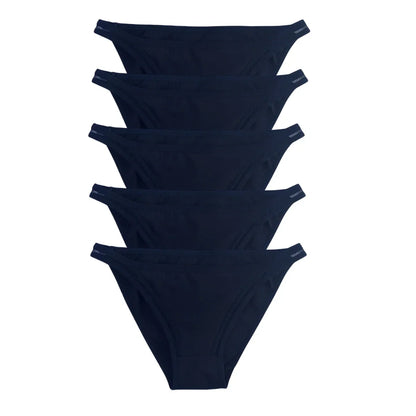 5Pcs/Set Cotton Panties Women Low Rise Briefs Solid Color Underwear Comfort Breathable Underpants M-XL Sexy Lingerie