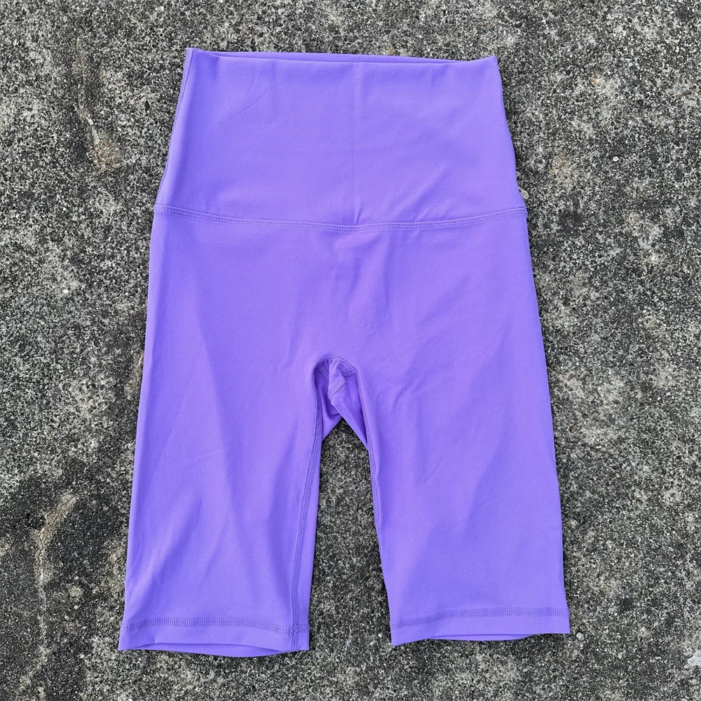 Solid Color Soft Athletic Cycling Women Yoga Short leggings Compression Support Sweat-Wickin Comprehensive Training Sportswear