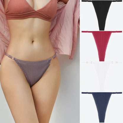 Comfortable Cotton Lace G-String Panties for Women