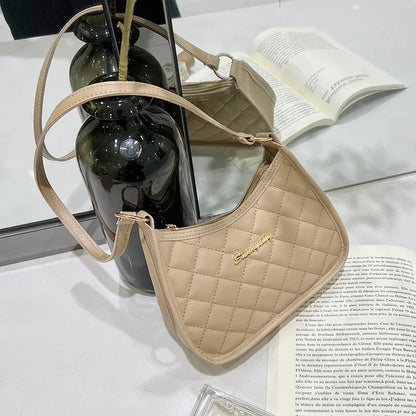 Other Ladies Retro Shoulder Bag Crossbody Half Moon PU Leather - PU Exterior With Polyester Lining