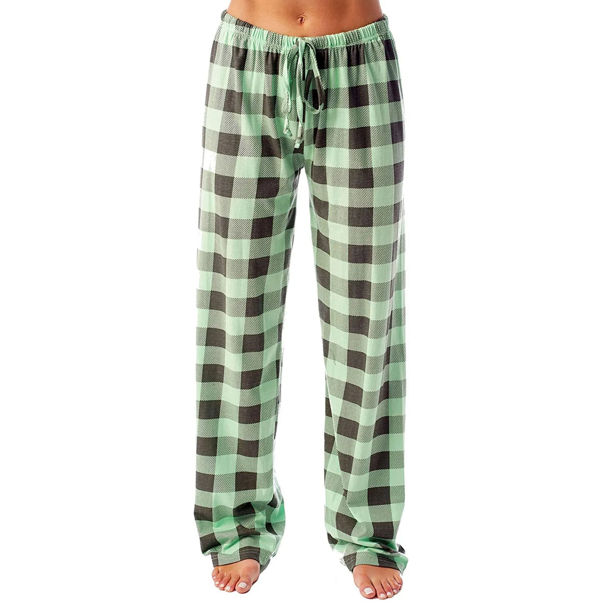Women Christmas Pajama pants Autumn Winter Plaid Printed Pants