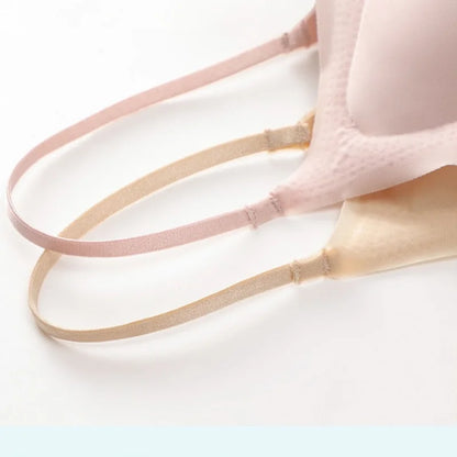 2Pcs/Set Seamless Bras For Women Padded Bra Sexy Lingerie Comfy Solid Color Tube Top Thin Straps U-Back Underwear M-4XL