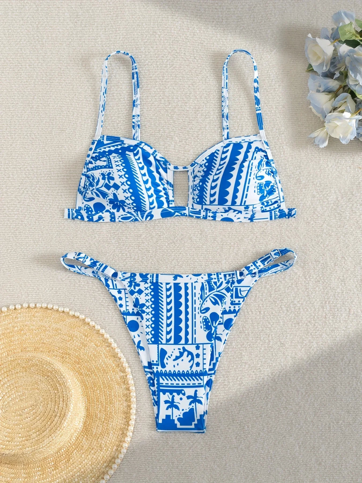 ZTVitality Print 2 Piece Bikini Set 2025 New Arrival Biquini Push Up Sexy Swimsuit Women&