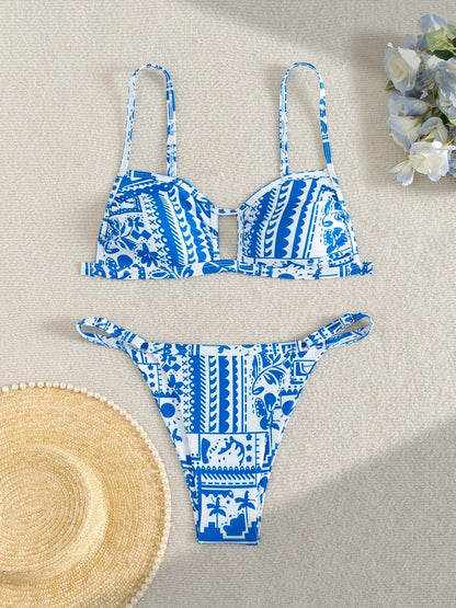 ZTVitality Print 2 Piece Bikini Set 2025 New Arrival Biquini Push Up Sexy Swimsuit Women&