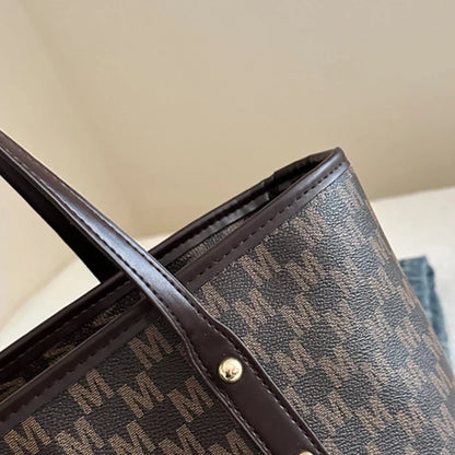 Andralyn Versatile Large Capacity Shoulder Bag With Letter Print - Faux Leather For Commuters Everyday Use