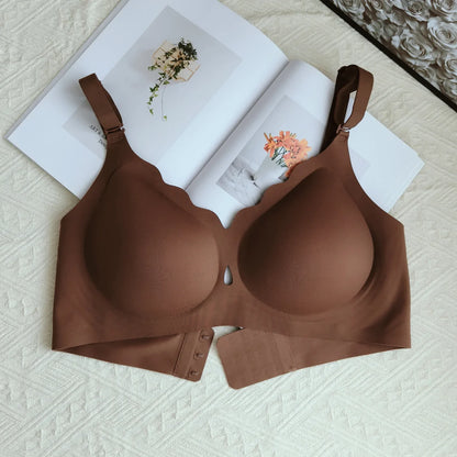 Wireless Comfortable Bra Large Cup Seamless Anti-Sagging Back Smoothing Underwear Soft Women&