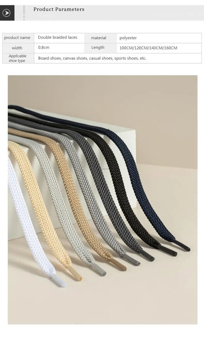 1Pair New Flat Classic Shoelaces for Sneakers Casual Shoe laces White Black Sports Shoelace Shoes Balanc String Shoe Accessories
