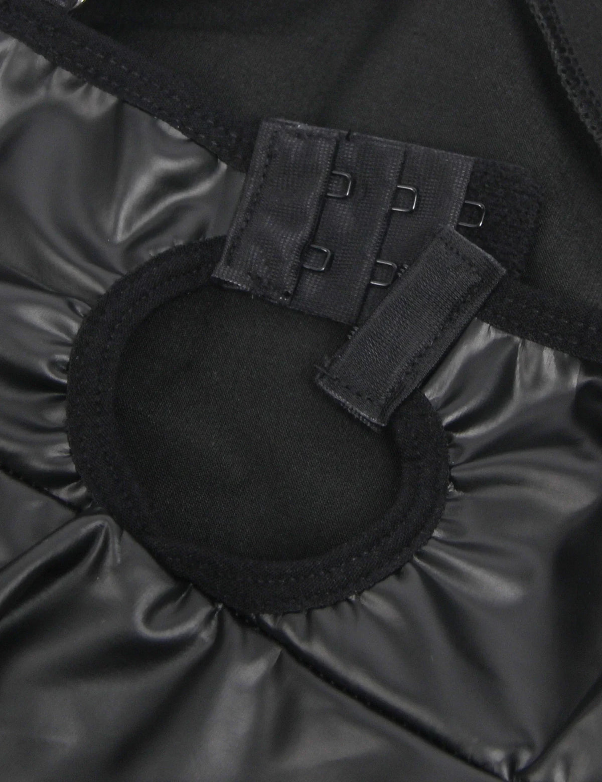 Gift Box + Black PU leather Suspender Sexy Nightdress