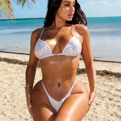 Extreme Mini Micro String Bikinis Diamond Bikini Women Swimsuit Female Swimwear Two Pieces Bikini Set Bather Bathing Suit Swim