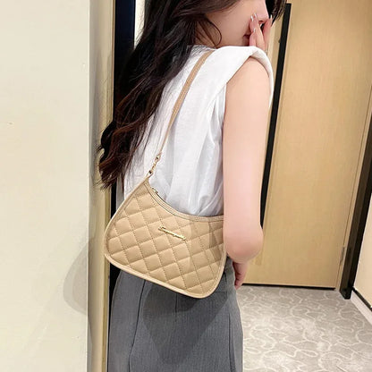 Other Ladies Retro Shoulder Bag Crossbody Half Moon PU Leather - PU Exterior With Polyester Lining