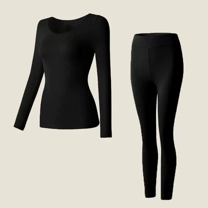 Spring &amp; Autumn Skin-Friendly Top Set Ultra-Thin Seamless Nude Feel High Stretch Long Sleeve Thermal Underwear Women&