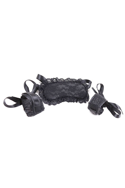 Plush Lace Eye Mask and Wrist Restraints