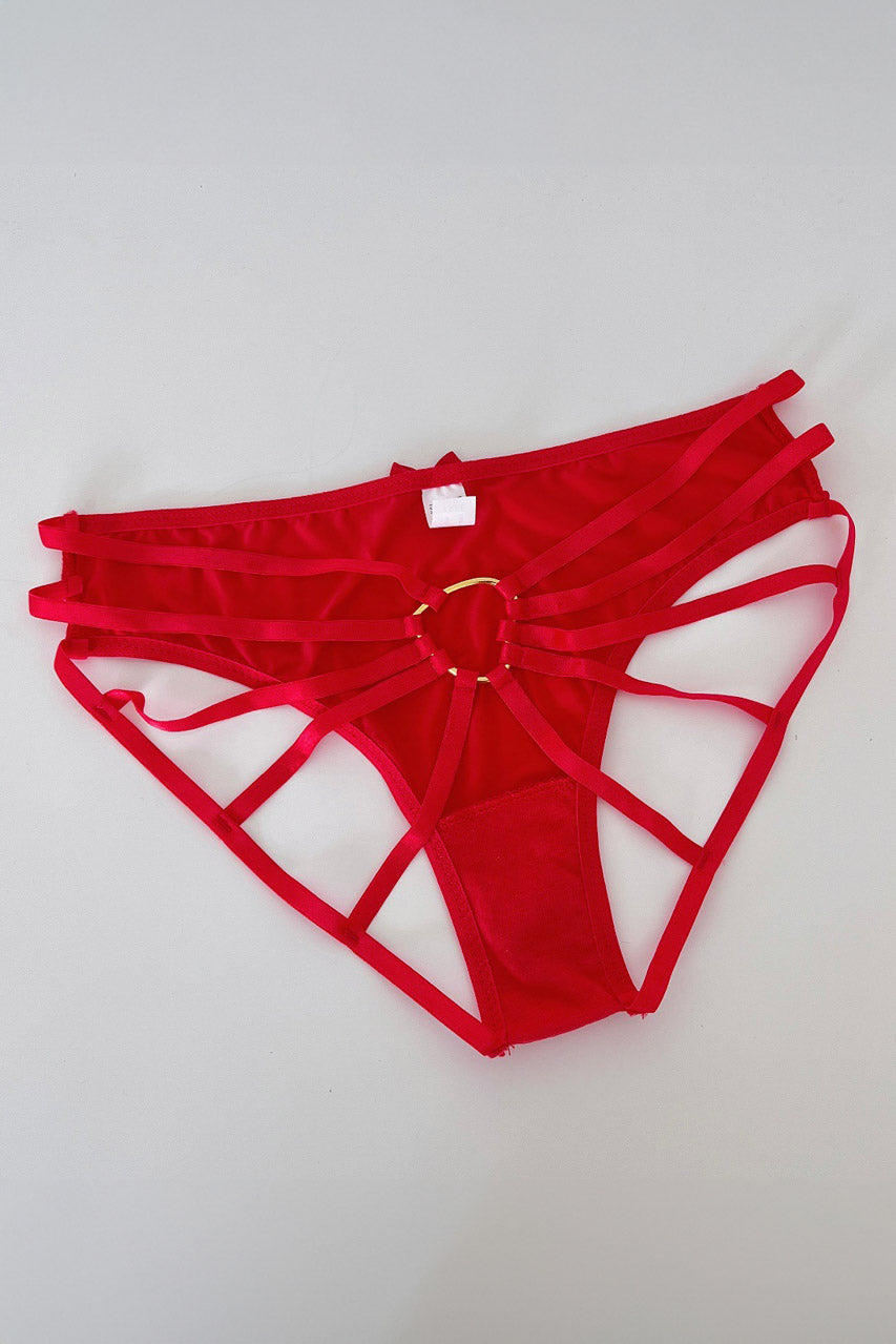 Strappy Back Heart O-Ring Panty