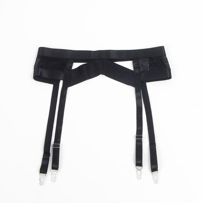 Bondage Bra and Garterbelt Set