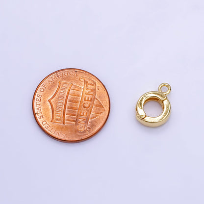 24K Gold Filled Snap Interchangeable Charm Holder Jewelry Making Supply in Gold &amp; Silver | Z-916 Z-917
