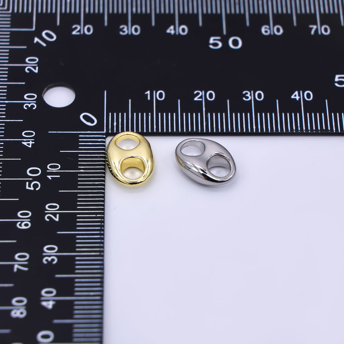 24K Gold Filled 13.5mm Minimalist Anchor Mariner Link Charm in Gold &amp; Silver | Z982