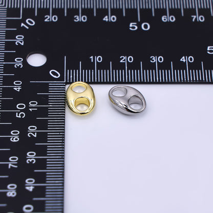 24K Gold Filled 13.5mm Minimalist Anchor Mariner Link Charm in Gold &amp; Silver | Z982