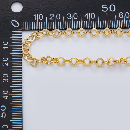 24K Gold Filled 5mm x 5mm Rhombus Cable Unfinished Chain by Yard | Roll-01764