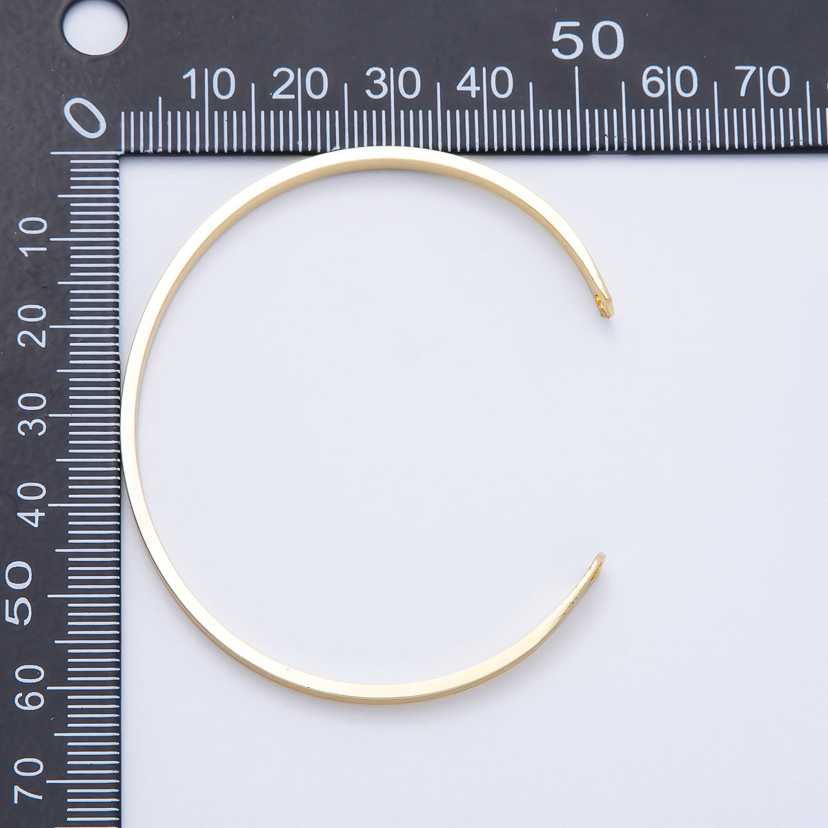 16K Gold Filled Minimalist Thin Half Cuff Bracelet Finding for Bangle Supply| WA-04451