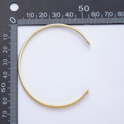 16K Gold Filled Round Dotted Geometric Half Cuff Bracelet Finding for Bangle Supply | WA-04450