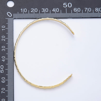 16K Gold Filled Minimalist Half Cuff Bracelet Finding for Bangle Supply | WA-04455