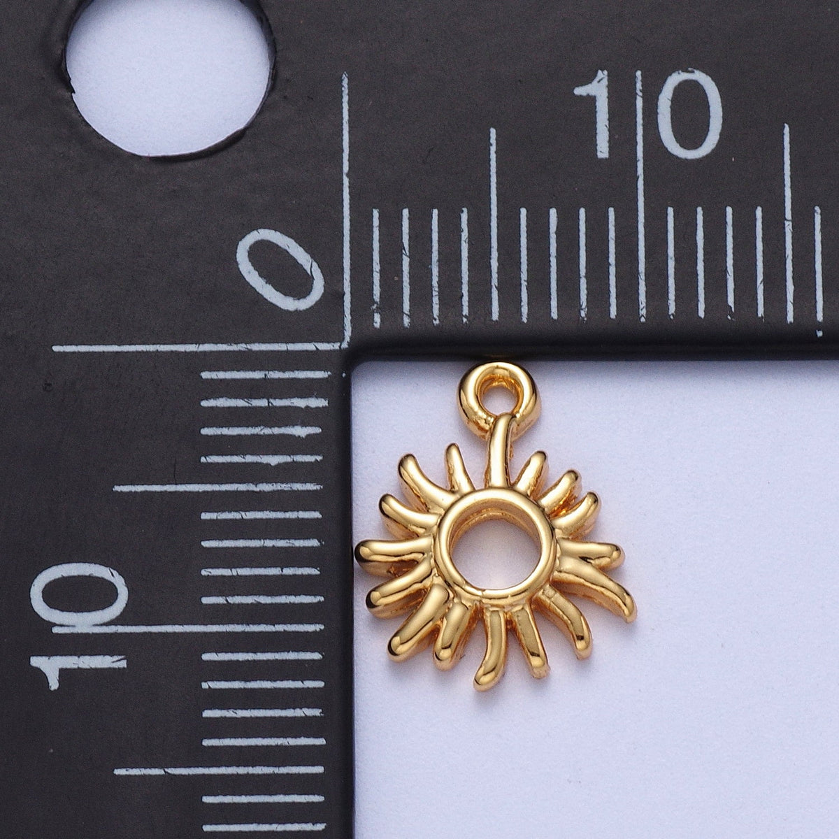 Celestial Shinning Sun Laser Beam Open Add-On Charm in Gold &amp; Silver | AC040