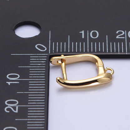 Dainty Gold Leverback Earring Silver Open Link Huggie Earring for Jewelry Making Supply Z-156 Z-157