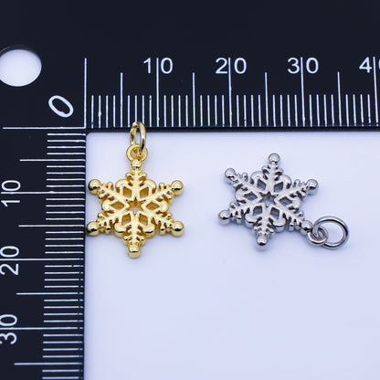 24K Gold Filled 17mm Snowdrop Minimalist Charm in Gold &amp; Silver | C937