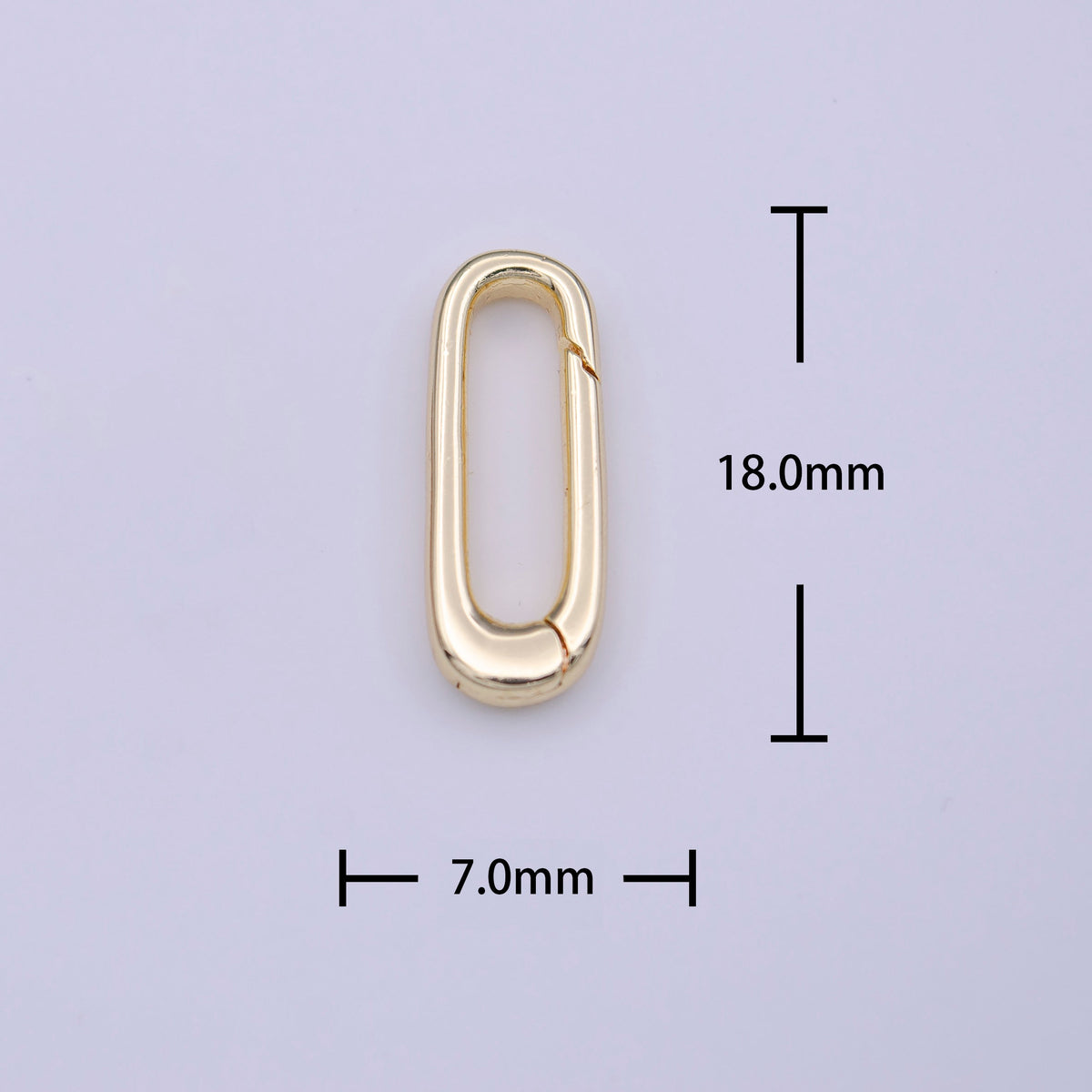 18mm Thin Oblong Oval Jewelry Supply in Gold &amp; Silver | K-242, K-280