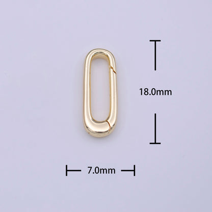 18mm Thin Oblong Oval Jewelry Supply in Gold &amp; Silver | K-242, K-280