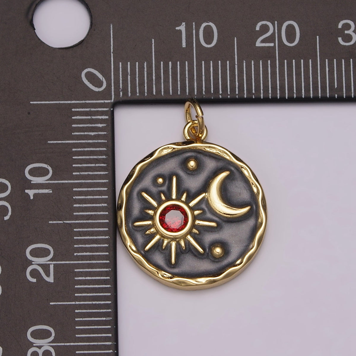 Black Moon Charm Celestial Jewelry Gold Crescent Moon Charm for Necklace Earring Jewelry Making Supply 24K Gold Findings N-158