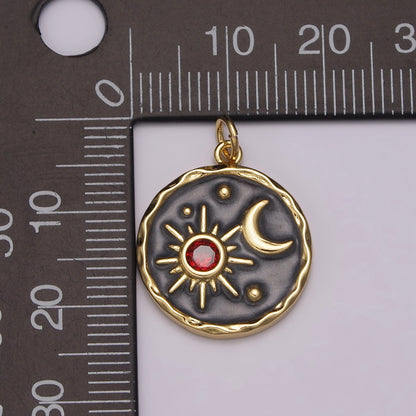 Black Moon Charm Celestial Jewelry Gold Crescent Moon Charm for Necklace Earring Jewelry Making Supply 24K Gold Findings N-158