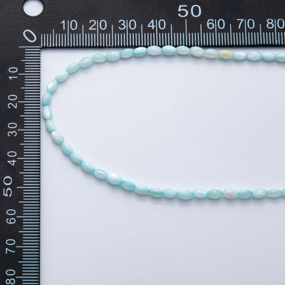 4mm x 3mm Blue, Purple Shell Pearl Oval Gemstone Strand | WA-03495 WA-03496