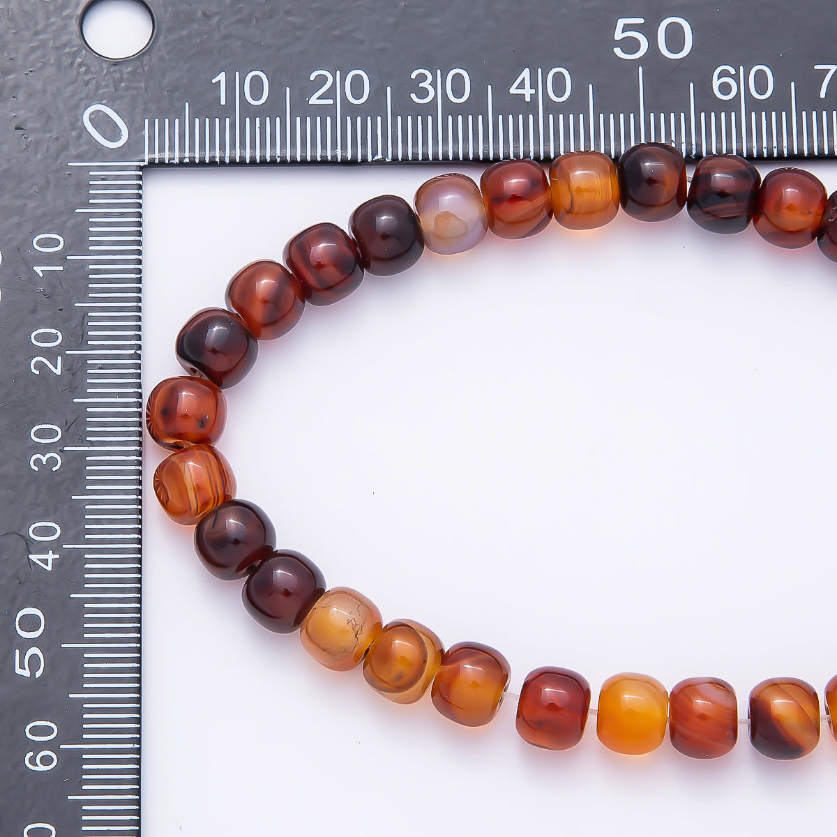 6.5mm x 8mm Natural Gemstone Rounded Cube Bead Strand Finding | WA-00017