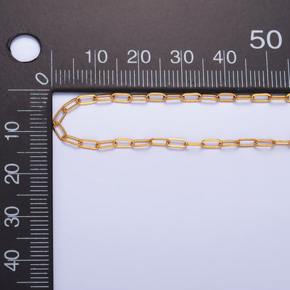 Stainless Steel 2.2mm Minimalist Paperclip Unfinished Chain by Yard | Roll-1550