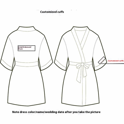 Custom Satin Bridesmaid Robes – Personalized with Name, Title, or Date | Wedding Party Gifts