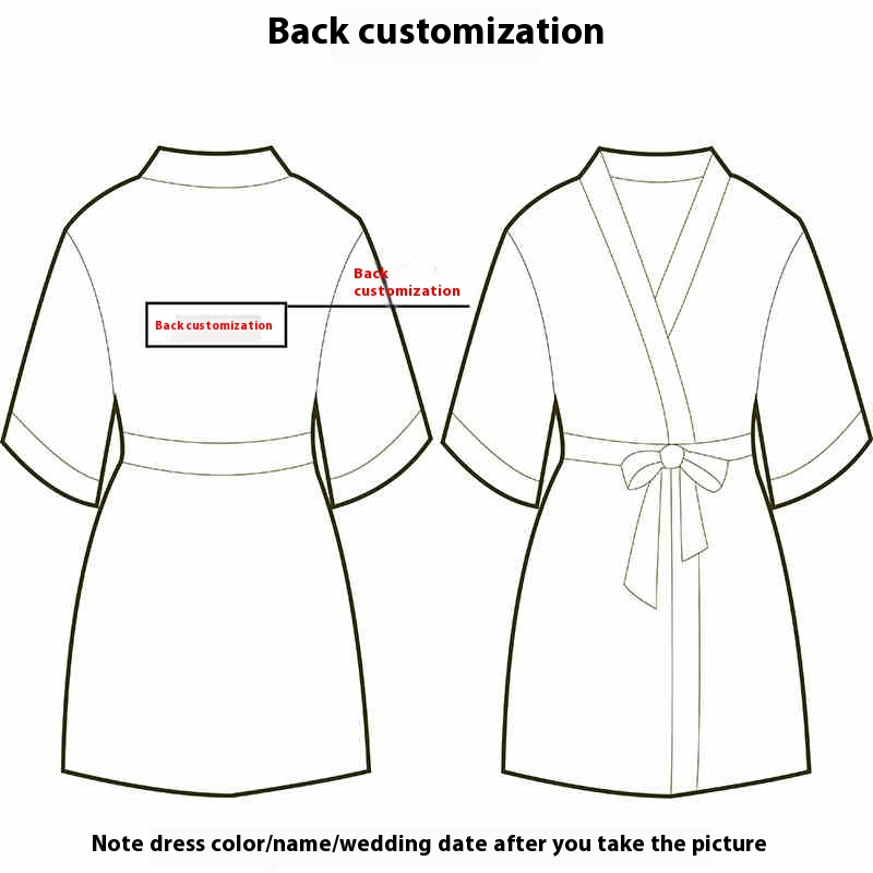 Custom Satin Bridesmaid Robes – Personalized with Name, Title, or Date | Wedding Party Gifts