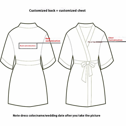 Custom Satin Bridesmaid Robes – Personalized with Name, Title, or Date | Wedding Party Gifts